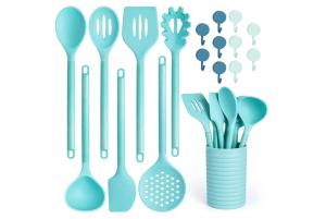 China 18 Pieces Silicone Kitchen Utensils Sets With Holder, Cooking Utensils Set factory