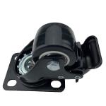 75mm Brake Lockable Heavy Duty Caster Wheels PU Tread Castor