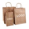 Buy cheap Recyclable Fast Food khaki Kraft Takeaway Paper Bags Logo Printed from wholesalers