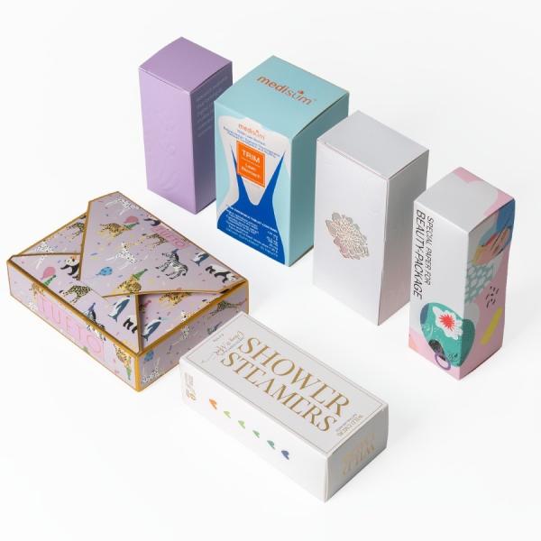 Customized Square Paperboard Anto Tuck End Bottom Box For Eyelas Packaging