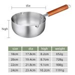 Humanized Japanese Sauce Pan Kitchen Cooking Non Stick Milk Boiling Pot