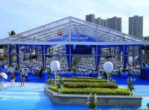 China Long Life 20x40 Anti - Corrosion Transparent Wedding Tent With Clear Roof factory
