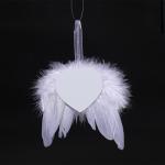 Sublimation Blank Feather Angel Wing Pendant DIY Gift Xmas Wedding Party