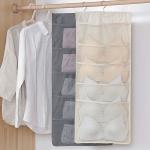 BRA AND UNDERWEAR HANGING STORAGE ORGANIZER MESH POCKETS DUAL SIDED WALL SHELVES