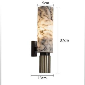 China Light Luxury Natural Marble Wall Lamp Bedroom Living Room Led Light factory