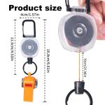 Deyi Badge Reel Sturdy And Durable Key Chain Steels Retractable Cord Key Ring