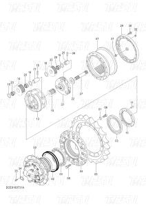 China OEM Excavator Parts Planetary Reducer Drive Catalog Systems For Machinery / Energy / Mining Industries 9180731 ZX120 factory