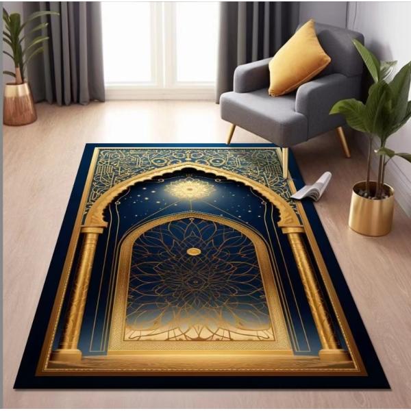 China National Special Arabic Printed Worship Mat National Style Prayer Floor Carpet Rug Polyester Fiber factory