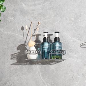 China Bathroom Iron Rack Wall Mounted Stickers Wire Basket Shower Caddy 26*10.5*10.4cm Metal factory