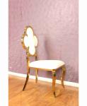Popular Middle East Stainless Steel Wedding Events Leather Back Dining Chair