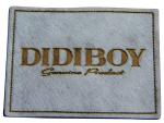 Customized Embossed Leather Patches Panton Color heat burning logo