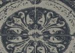 Waterproof Circle Retro Vintage Wallcovering / 0.53*10M Black Bedroom Wallpaper