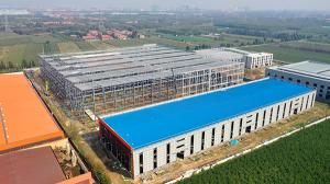 China Painted Galvanized Prefabricated Building Q235B Prefab Steel Warehouse Workshop factory