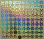 Hologram rounded sticker cheap printing, laser sticker printing, sealed anti