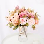 Roses, daisies, artificial flowerballs, hydrangeas, artificial hand-held