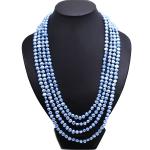 Purple 7-8mm Freshwater Cultured Baroque Shape Pearls Necklace 100 Inches