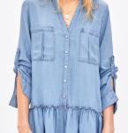 Plastic Shiny Pearl Denim Shirt Buttons White / Black Color With 4 Holes