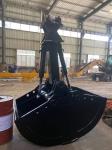 Hydraulic Excavator Clamshell Bucket , Double Cylinders Clamshell Bucket For