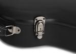 PVC Matte Black Leather Fiberglass Guitar Hard Case With Backpack Straps