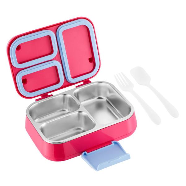 Hot And Cold Foods Metal Lunch Box 3 Compartment Lunch Box Durable and Long