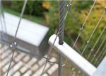 Corrosion Resistant Stainless Steel Wire Rope Fence / 80mm Woven Wire Mesh