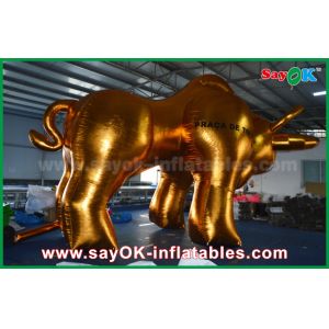 4m Height Gold Bull Custom Inflatable Products Inflatable Shape For Promotional