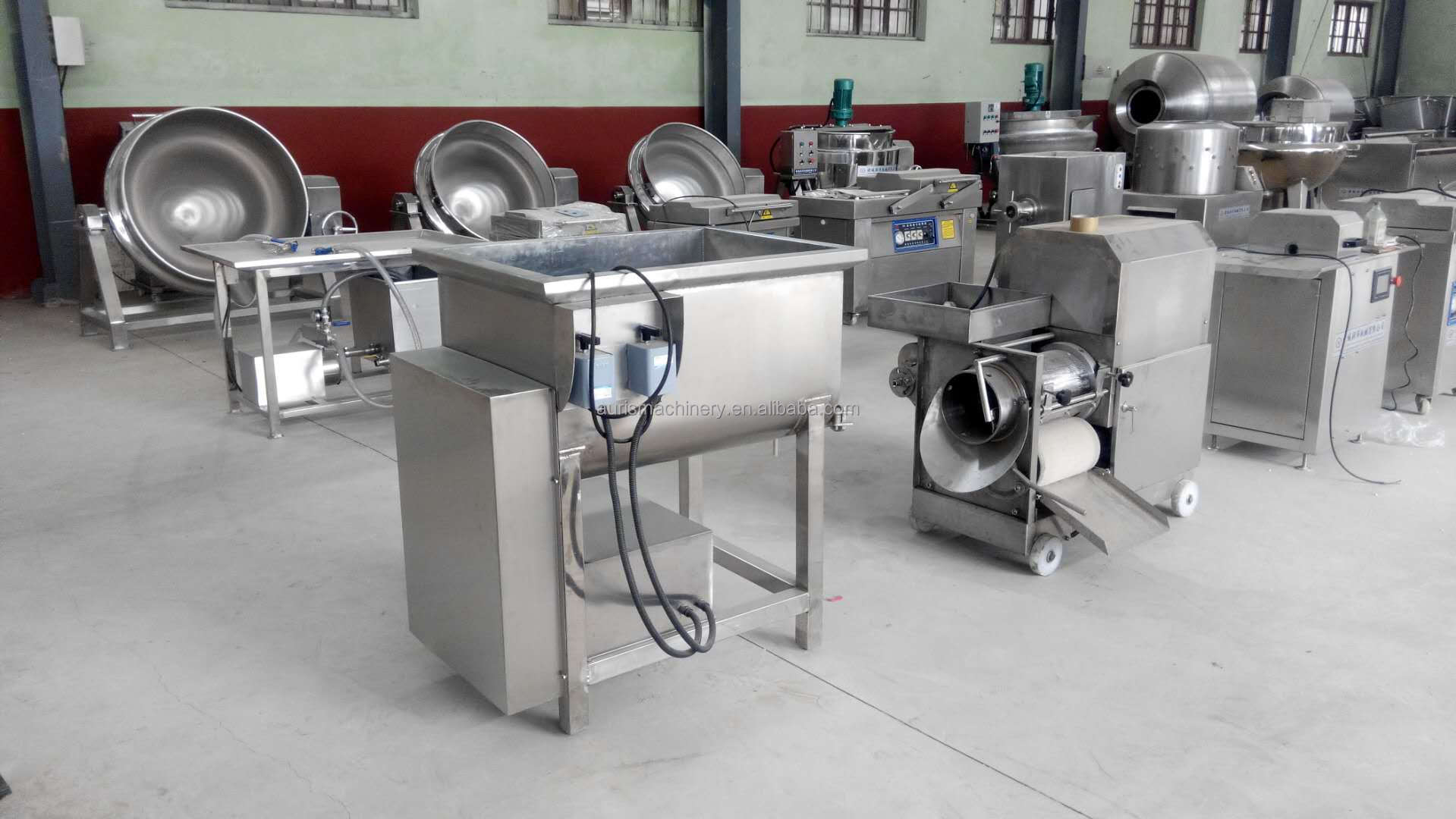 Industrial Meat Mixer Machine 304ss Sausage Production Line Machinery