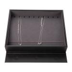 Pendants Leather Jewelry Tray , Custom Logo Necklace Display Box With Window