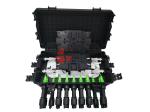 SC Adapter Coupler Fiber Cable Joint Box Closure 16 Ports 2 In 2 Out PP Black