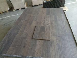China American Hickory Engineered wood flooring with handscraped surface factory