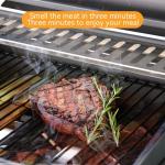 Portable Outdoor Camping BBQ Barbecue Gas Grill Smoke Stove with Steel Safety