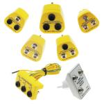 Yellow ABS 220V 1 Megohm Resistance Earth Bonding Plug