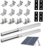 Adjustable Solar Panel Tilt Mount 25-Year Duration Natural or Black for Roof