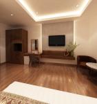 OEM Hospitality Hotel Bedroom Furniture Modern Walnut Wood Finish