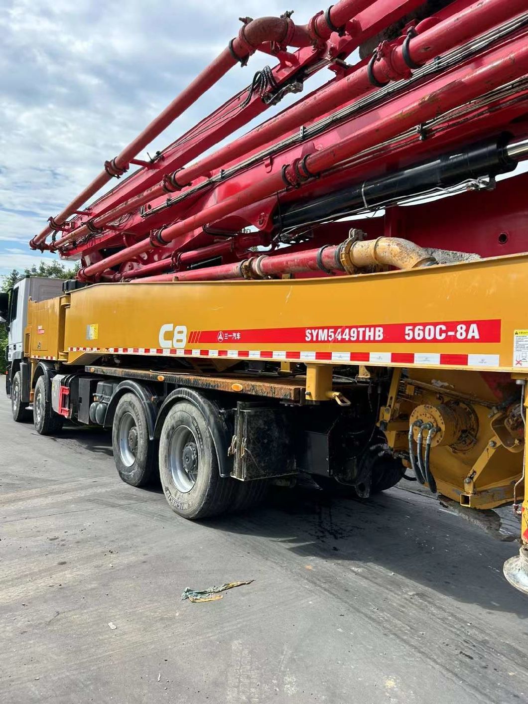 2019 Heavy Equipment 56m Concrete Pump Truck Concrete Boom Pump Truck Mounted Pump Mercedes Benz