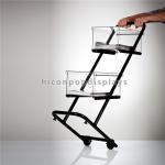 2 - Wheel Floor Commercial Retail Store Fixtures Acrylic Box Metal Book Display