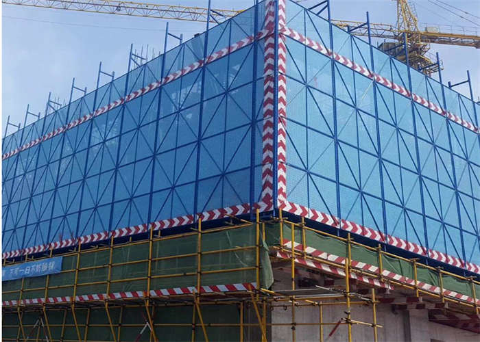 Steel Plate Self Climbing Construction Safety Screens For Scaffolding System
