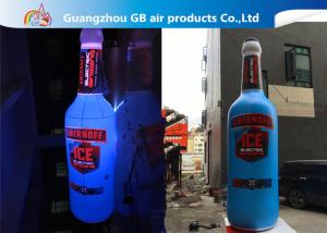 China Giant 5mH PVC Airtight Promotion Inflatable Olmeca Drink Bottle With Led Light factory