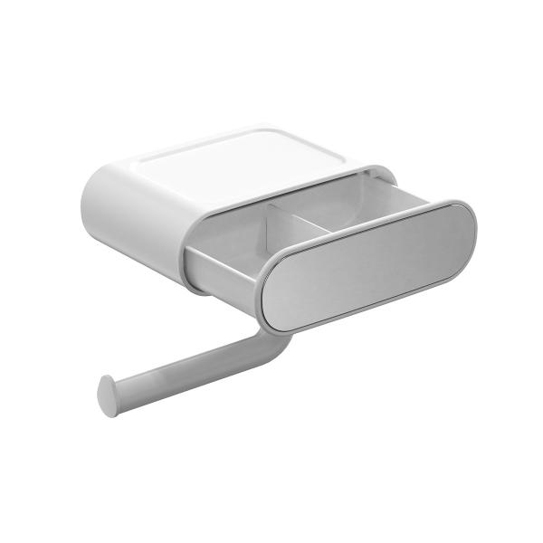 Stainless Steel TPR Toilet Cleaning Brush with Bathroom Paper Holder Set Oval