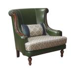 Genuine leather Cow split and Cottom Fabric with High density sponge Classic