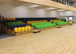 China Athletic Place Retractable Bench Seating , Retractable Bleachers For Gymnasiums factory