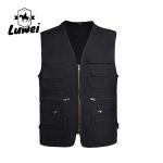 Causal Multi-pocket Sleeveless Oversize Top Utility Waistcoat V-neck Cardigan