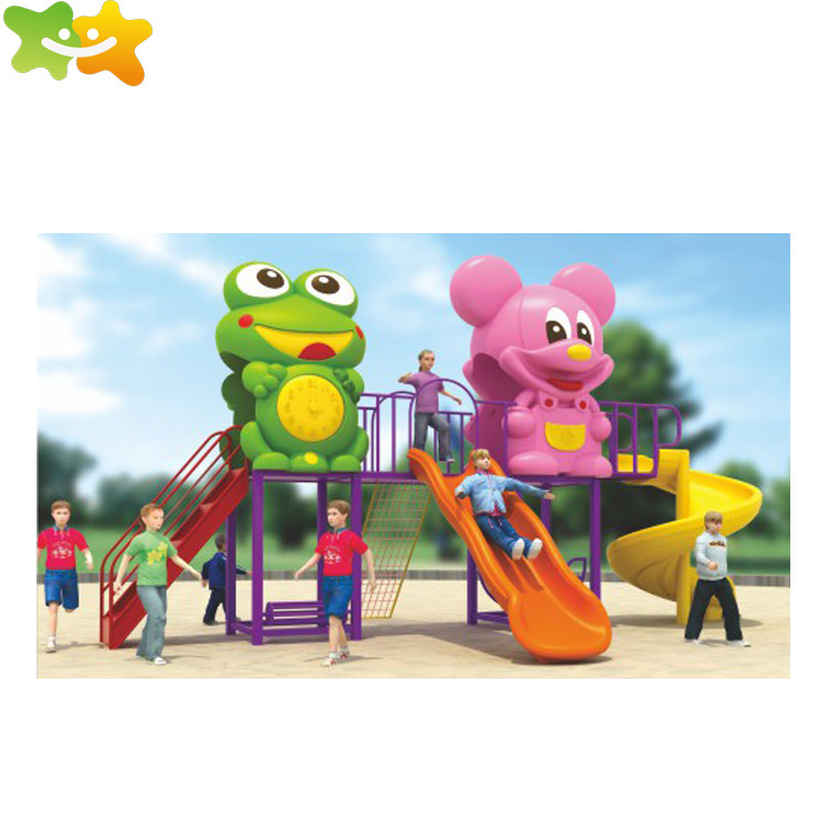 Outside Playground Plastic Children 'S Slide Swing With Play House