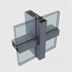 Exposed Aluminum Cladding Frame Glass Curtain Wall Exterior Customized