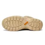 Tactical Footwear Solid Khaki Desert Hiking Boots with Leather Material