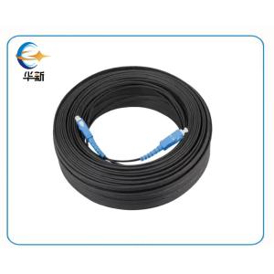 China OEM Black Fiber Optic Patch Cord For Stable Data Transmission UPC APC Connector Fibre Patch Leads factory