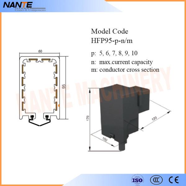 Plastic End Feeding For HFP95 Series Enclosed Conductor Rail Poles 5,6,7,8,9,10