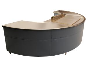 China Semi Circle Teppanyaki Grill Table Customized Pure Copper Gas Heating factory