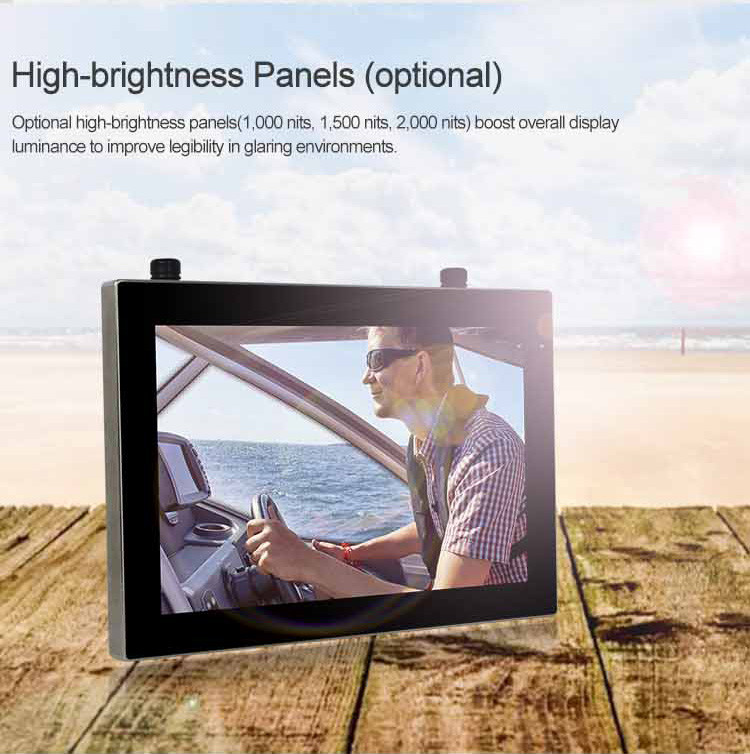 NTSC P Cap IP69K Panel PC 12" Daylight For Industrial Food Chemical