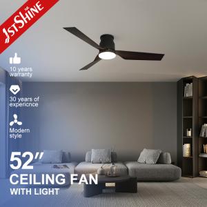 China 5 Speed Choice Plastic Blades LED Ceiling Fan with Light Flush Mount and Low Profile factory